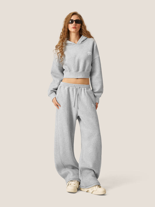 FleeceFlex™ Cropped Hoodie Set